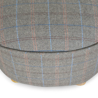 Oval Multi Tweed Foot Stool | Soft Upholstery