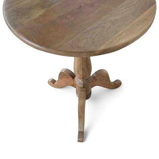 Solid Wood Round Tea Table | Compact Side Table