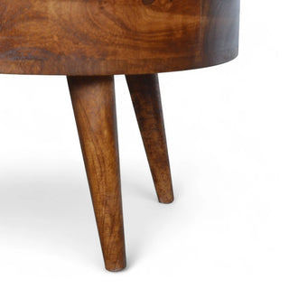 Mid-Century Modern Chestnut Rounded Coffee Table