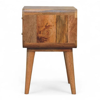 Larrisa Woven 2-Drawer Nightstand | Solid Wood & Rattan