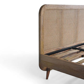 Rattan Bed Frame | Solid Wood & Natural Rattan