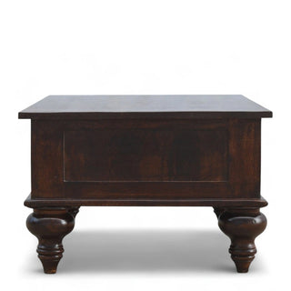 Mid-Century Solid Mango Wood 4-Drawer Coffee Table