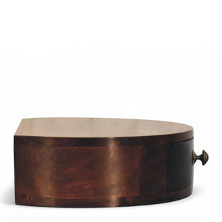 Mid-Century Modern Walnut Wall-Mounted Nightstand