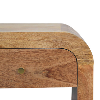 Mid-Century Solid Wood Nightstand | Disc Chestnut Design