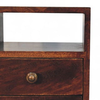 Mid-Century Modern Walnut Mini Nightstand