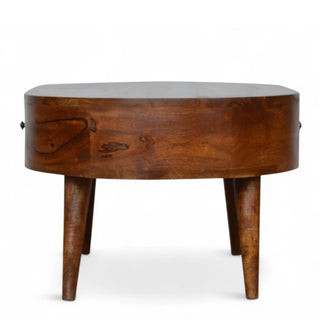 Mid-Century Modern Chestnut Rounded Coffee Table