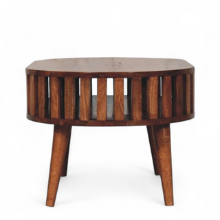 Honey Caramel Ariella Round Coffee Table | Solid Wood