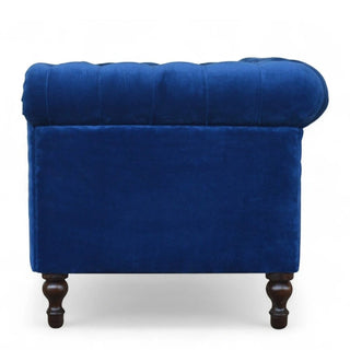 Royal Blue Velvet Chesterfield Sofa | Handcrafted 2-Seater