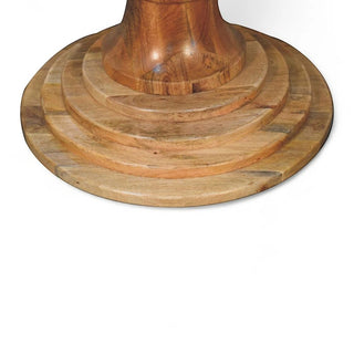 Round Turned Dining Table | Solid Mango Wood
