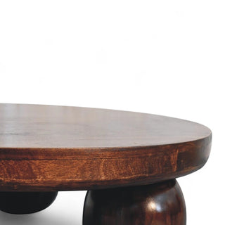 Mid-Century Modern Walnut Coffee Table with Ball Feet