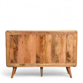 Mid-Century Modern Oak Curved 4-Drawer Dresser