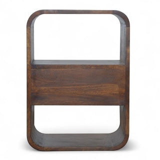 Chestnut Curved Edge Nightstand | Solid Mango Wood