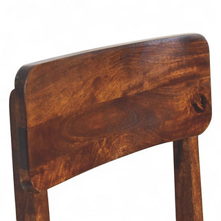 Classic Chestnut Dining Chair | Solid Mango Wood