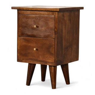 Mid-Century Modern Chestnut Wood Nightstand