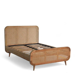 Rattan Bed Frame | Solid Wood & Natural Rattan