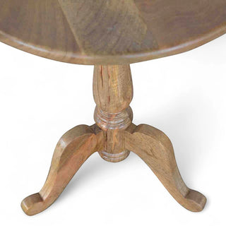 Solid Wood Round Tea Table | Compact Side Table