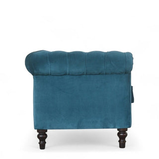 Teal Chesterfield Sofa | Handcrafted Cotton Velvet