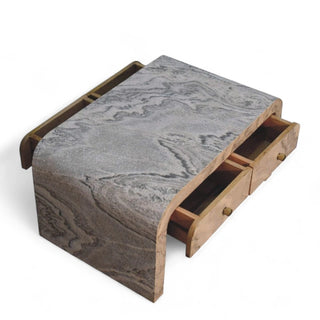 Mid-Century Modern Rectangular Coffee Table in Solid Wood