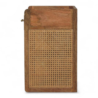 Mid-Century Modern Solid Wood Open Nightstand