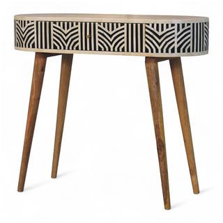 Mid-Century Modern Bone Inlay Console Table