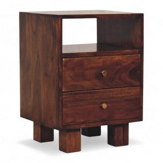Mid-Century Modern Solid Wood Nightstand