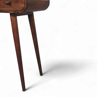 Honey Caramel Round Dressing Table | Solid Mango Wood