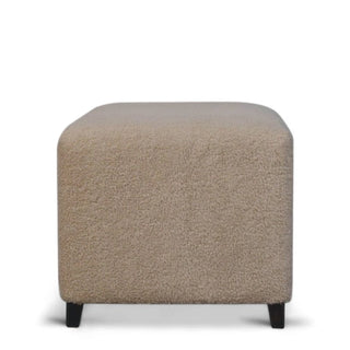 Bliss Cream Bouclé Ottoman | Soft Upholstery