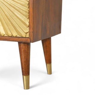 Mid-Century Modern Gold Inlay Nightstand