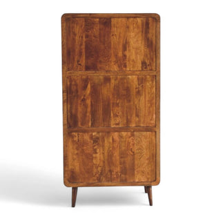 Mid-Century Modern Chestnut Curved Armoire