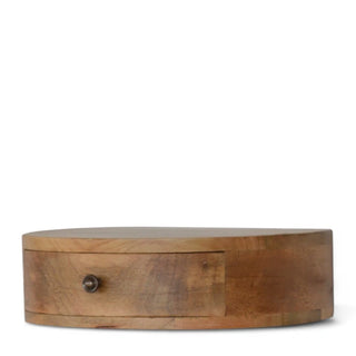 Mid-Century Floating Nightstand | Rounded Oak-Ish Design