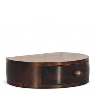 Mid-Century Modern Walnut Wall-Mounted Nightstand