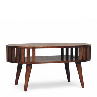 Honey Caramel Ariella Round Coffee Table | Solid Wood