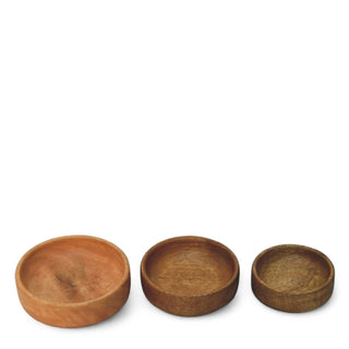 Handcrafted Solid Wood Fruit Bowl Set of 3