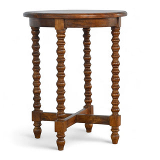 Small Round Mango Wood Coffee Table | Solid Wood