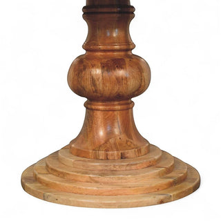 Round Turned Dining Table | Solid Mango Wood