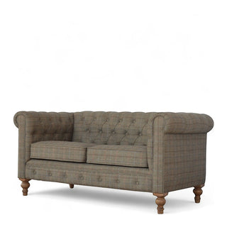 Multi Tweed Chesterfield Sofa | Handcrafted 2-Seater