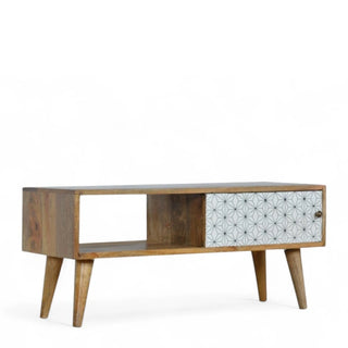 Prima Sliding Door Media Console | Solid Mango Wood