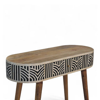 Mid-Century Modern Bone Inlay Console Table