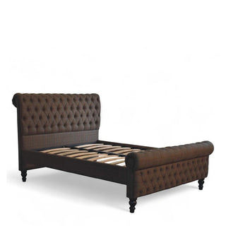 Multi Tweed Upholstered Bed Frame | Solid Wood Base