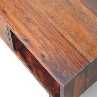 Rectangular Mid-Century Modern Solid Wood Coffee Table