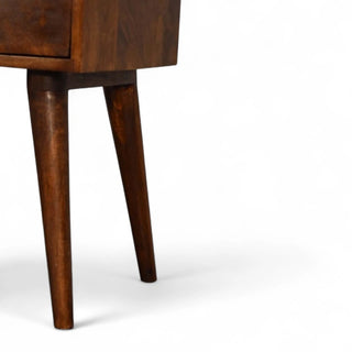 Mid-Century Modern Chestnut Solid Wood Nightstand