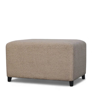 Bliss Cream Bouclé Ottoman | Soft Upholstery