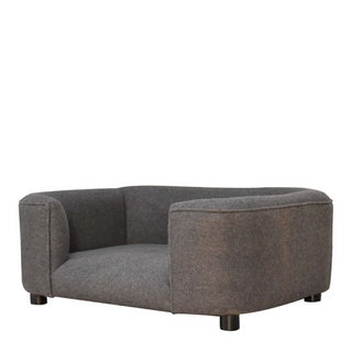 Battleship Tweed Pet Sofa Bed | Upholstered Dog Couch