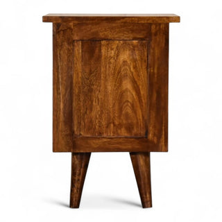 Mid-Century Modern Chestnut Wood Nightstand