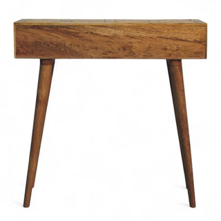 Mid-Century Modern Woven Aztec Console Table