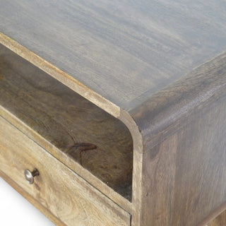 Mid-Century Modern Grey Washed Console Table