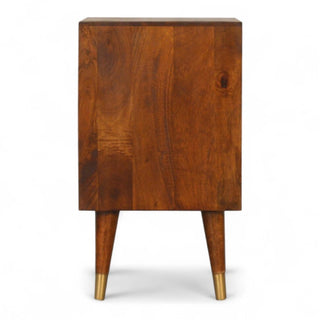 Mid-Century Modern Gold Inlay Nightstand