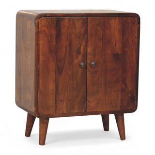 Mid-Century Modern Mini Chestnut Sideboard Cabinet