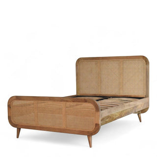 Rattan Bed Frame | Solid Wood & Natural Rattan