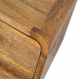 Mid-Century Floating Nightstand | Mini Oak-Ish Curved